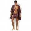 Karen Space Ice Silk Satin Robe Man's Pajama F2503
